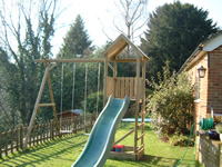 Arundel Wooden Climbing Frame Play Action Tramps UK