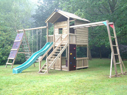 Gate Lodge Wooden Climbing Frame Play Action Tramps UK