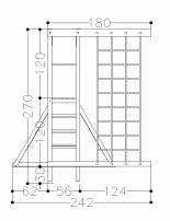 Action Tramps - Monkey Bars - Wooden Climbing Frame