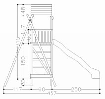 Arundel Wooden Climbing Frame Play Action Tramps UK