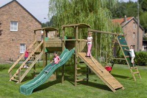 Carisbrooke Wooden Climbing Frame Play Action Tramps UK