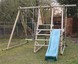 wooden swing