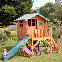 Hallmark - Tulip Tower Playhouse with slide (12' 8"x 6' 8") 